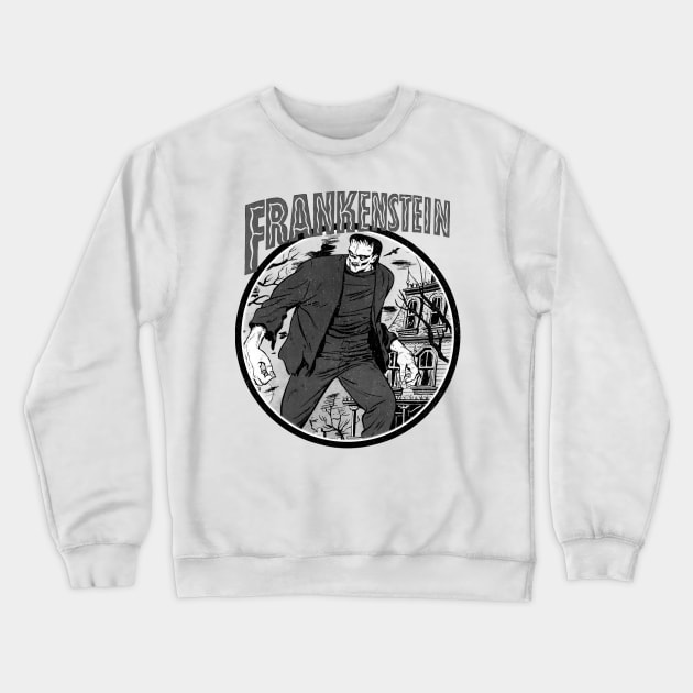 Frankenstein Comic Design Crewneck Sweatshirt by Joaddo